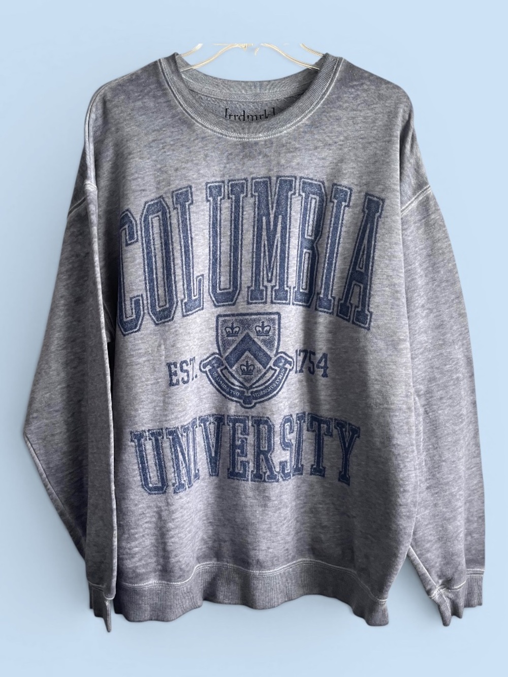 Columbia University Mineral Wash Gray Sweatshirt Size L